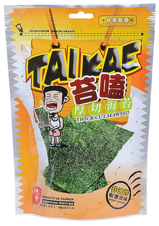 [TAI KAE] Thick Cut Seaweed (Pepper) (45g)