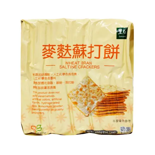 [SNC-BIS-GDIS-400G-1103] [LEEZEN] Wheat Bran Saltine Cracker (400g)