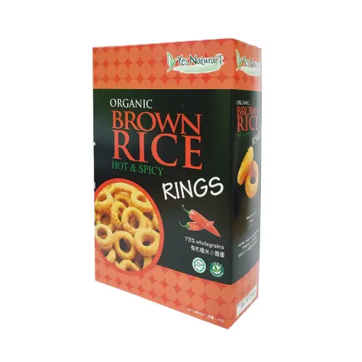 [SNC-SNK-GDIS-40G-1198] [YES NATURAL] Organic Brown Rice Ring Hot & Spicy (20g x 2)